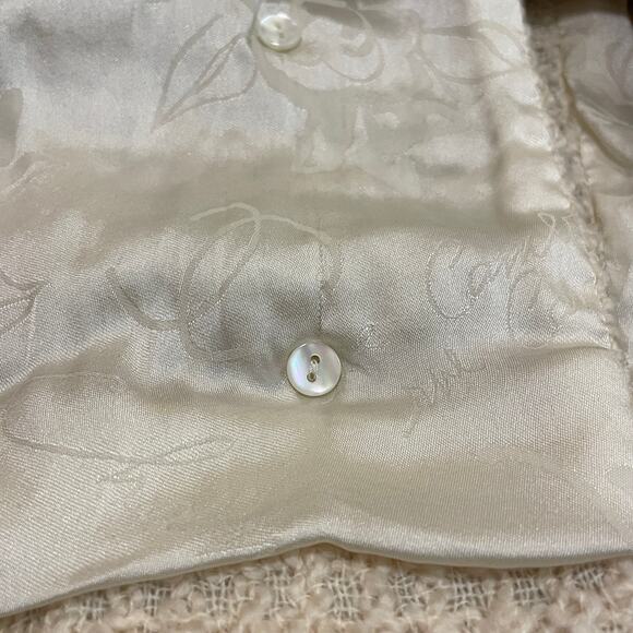 CHANEL 07A Skirt FR 40 | Cream Wool Tweed, Gold Chain Waist, Silk Lined, NWT - Picture 12 of 16